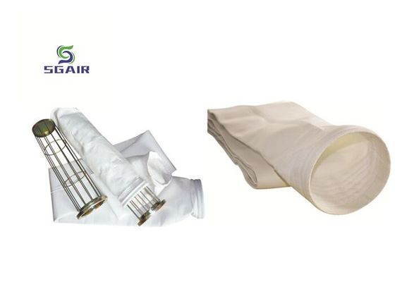 İyi hava geçirgenliği 2 mm toz torbası filtre, Baghouse filtre torbaları Beyaz