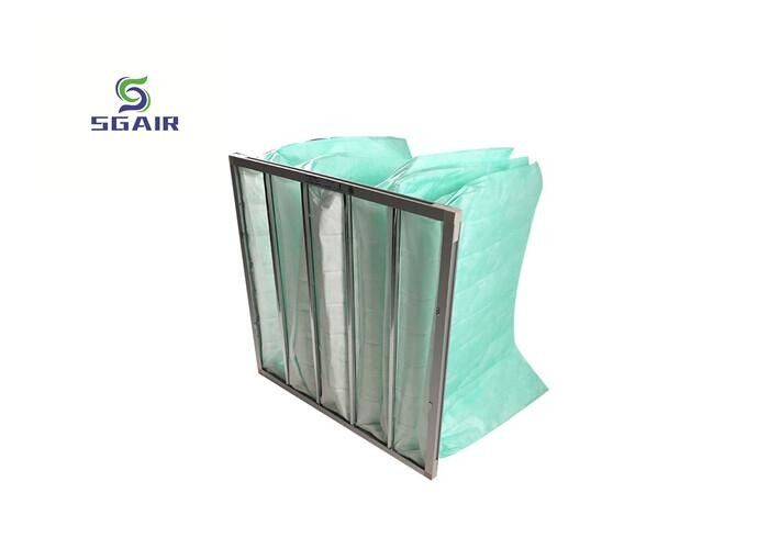 Hastane Kullanımı Alüminyum Alaşım Çerçevesi Fiberglass F8 AC Filtre Çantası
