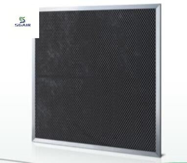Galvanizli çelik aktif karbon levha hava filtresi çerçeve ve ızgara tekrar kullanılabilir