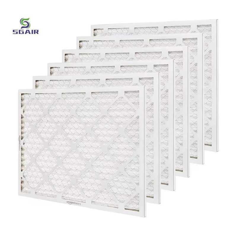 AC fırın için 20x25x1 HVAC Ön Hava Filtresi Karton Pleiated Panel