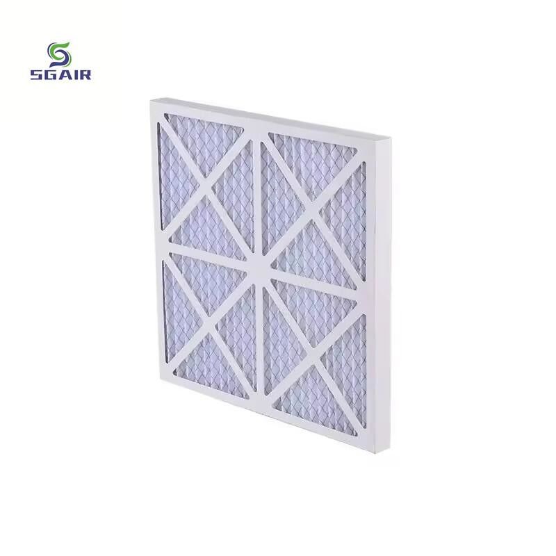 Kağıt Çerçeve 99.99% HVAC Hava Filtreleri Zararlı Gazları Kaldırır
