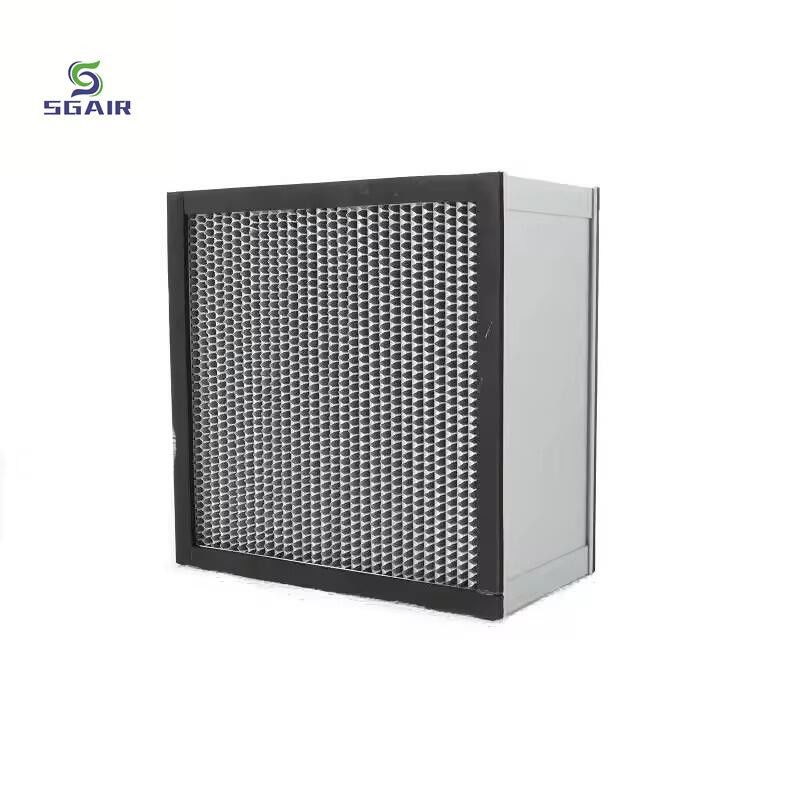Alüminyum folyo bölme 1.5-2.00mm SS çerçeve ile yüksek sıcaklıklı hava filtri